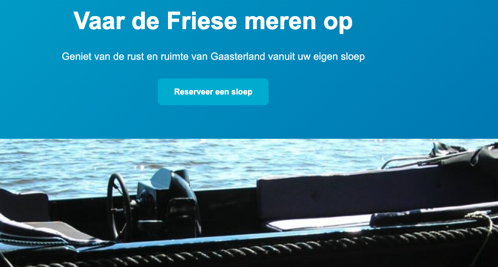 Sloepverhuur Oudemirdum website showcase